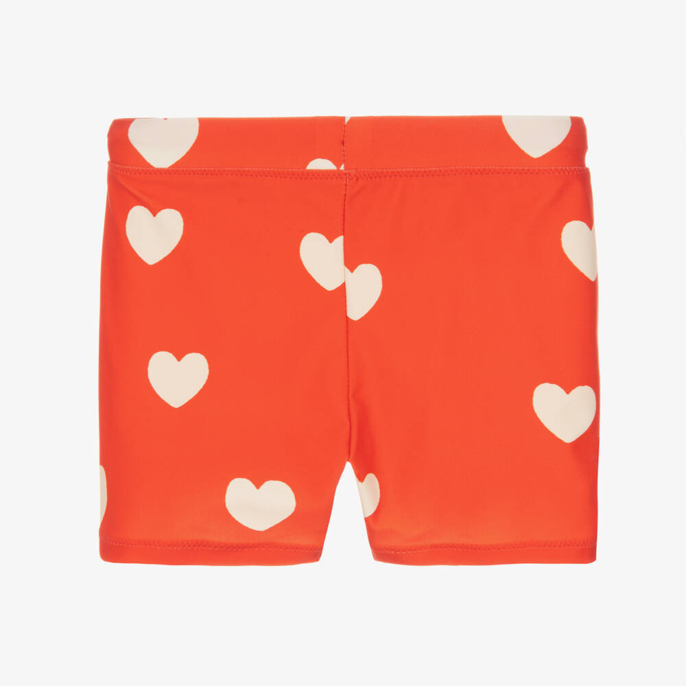 Mini Rodini-Girls Scarlet Heart Swim Shorts | Childrensalon Outlet