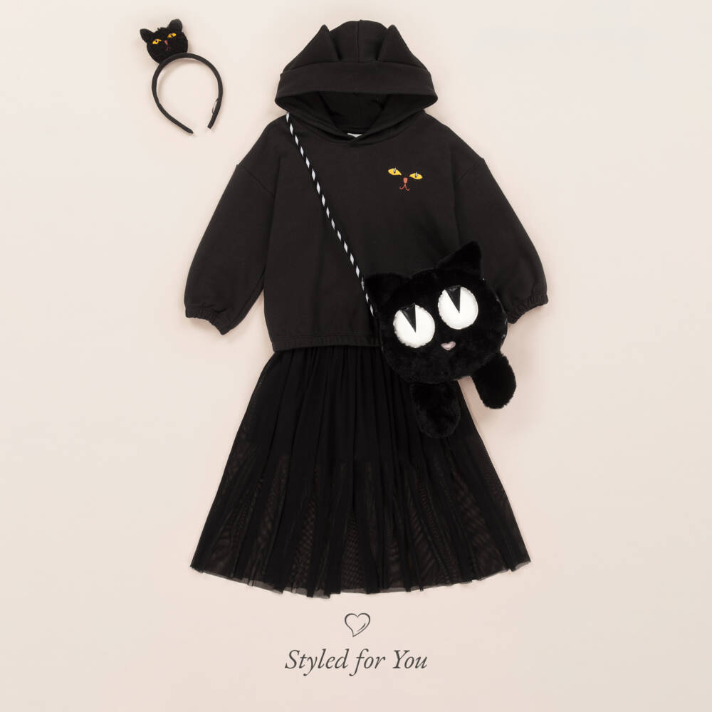 Mini Rodini-Girls Sheer Black Tulle Skirt | Childrensalon Outlet