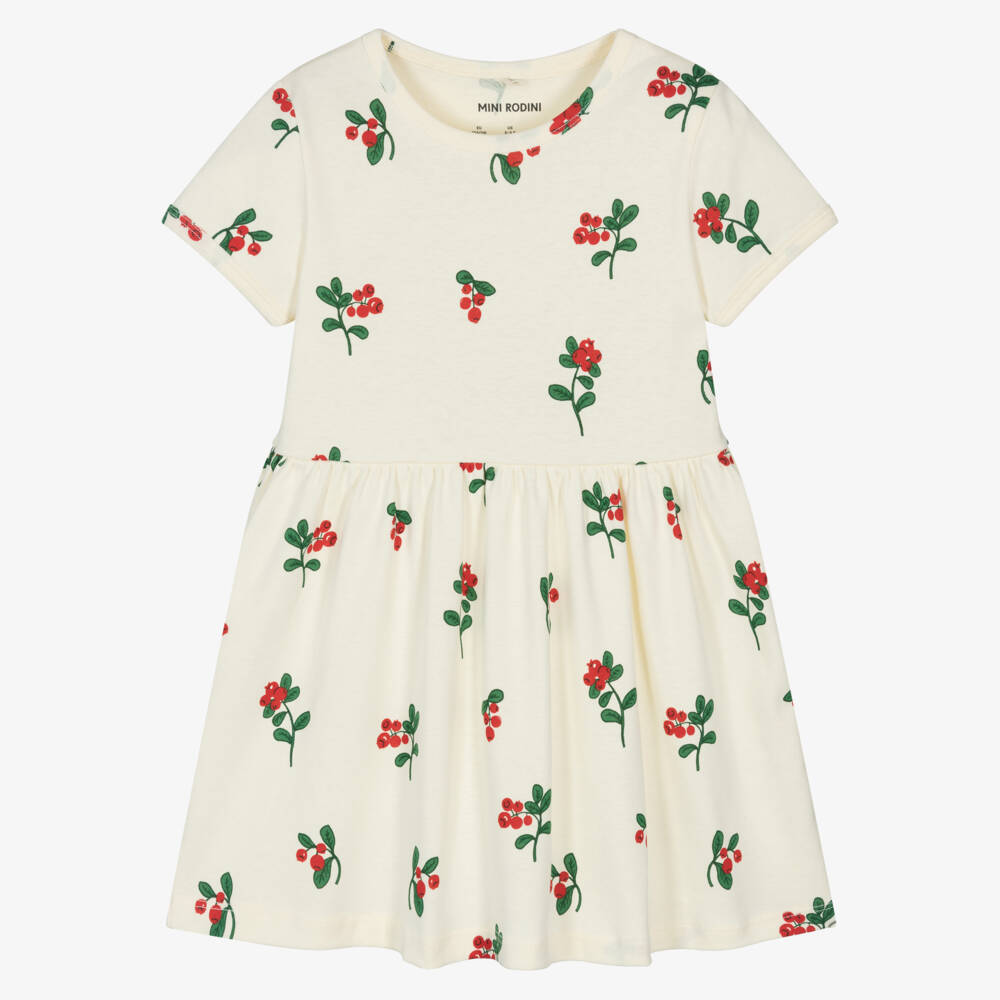 Mini Rodini-فستان عاجي ناعم للبنات | Childrensalon Outlet
