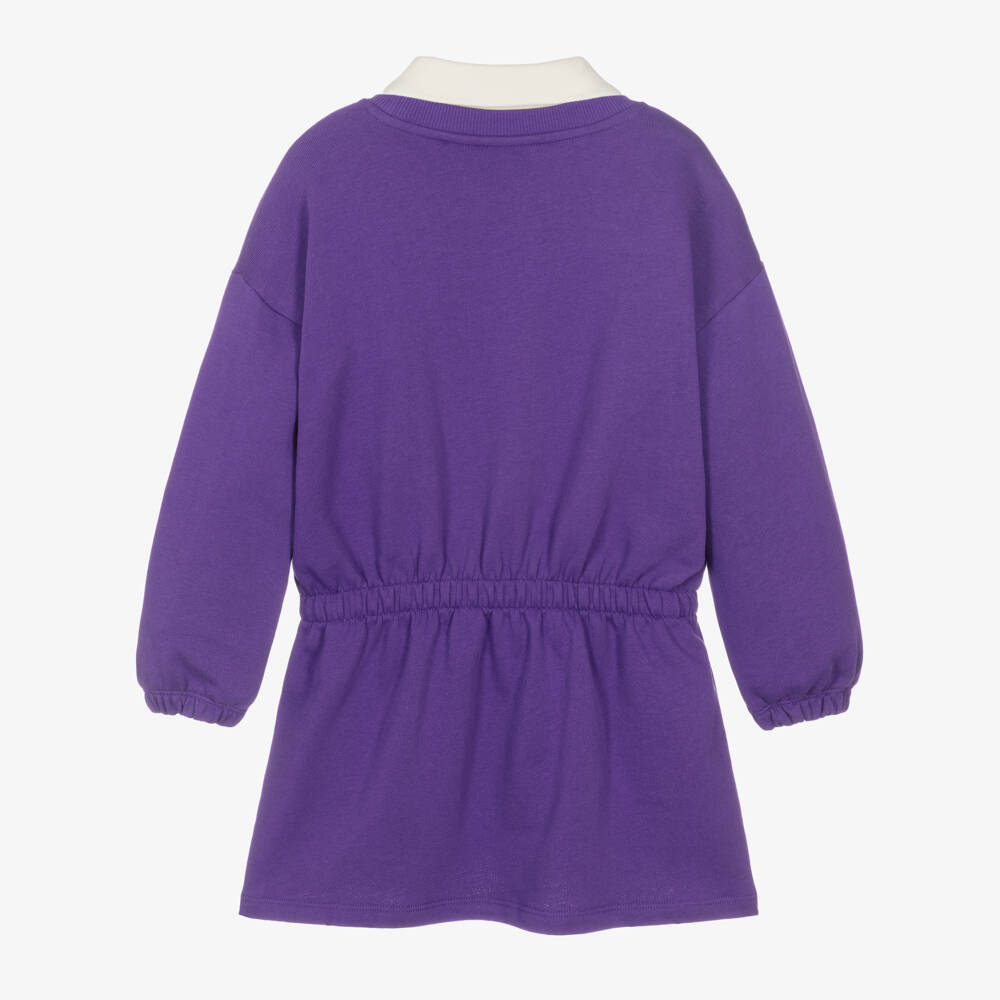 Mini Rodini-فستان قطن عضوي لون بنفسجي | Childrensalon Outlet