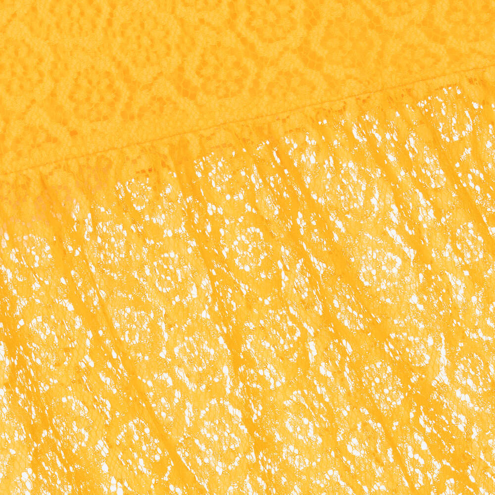 Mini Rodini-Girls Yellow Floral Lace Heart Dress  | Childrensalon Outlet