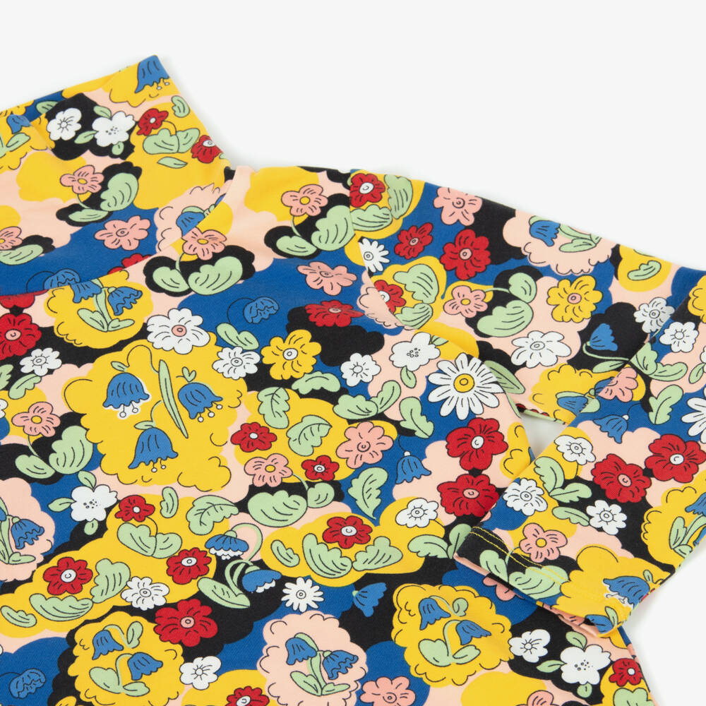 Mini Rodini-Желтая цветочная водолазка для девочек | Childrensalon Outlet