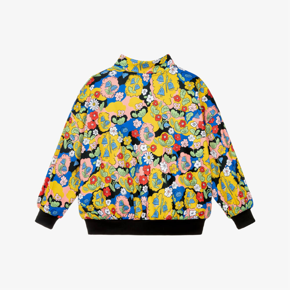 Mini Rodini-Girls Yellow Floral Sweatshirt with Ritzratz Patch | Childrensalon Outlet
