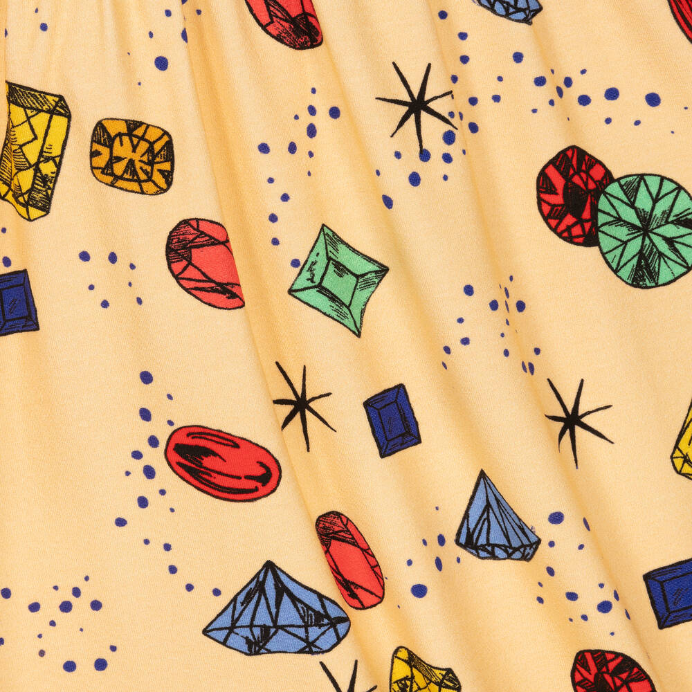 Mini Rodini-Girls Yellow Jewels Jersey Dress | Childrensalon Outlet