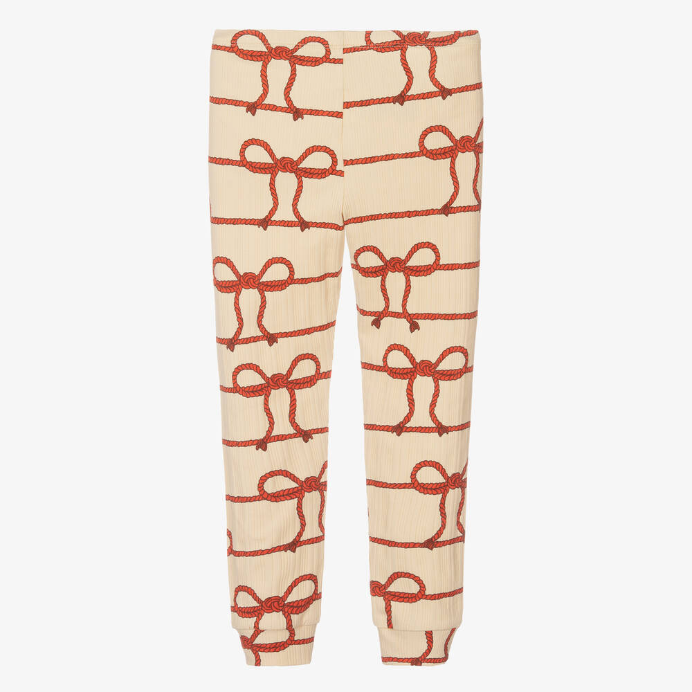 ميني روديني-ليقنز  قطن عضوي جيرسي لون أصفر للبنات | Childrensalon Outlet