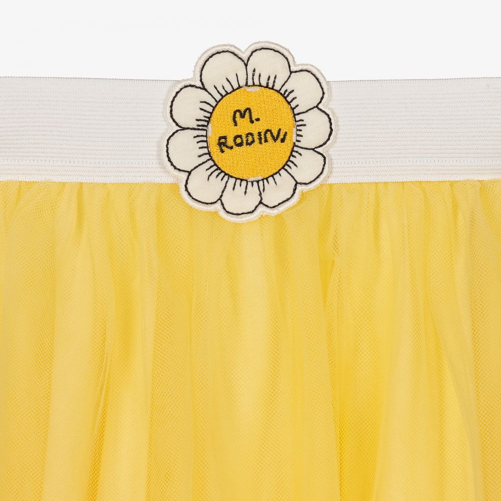 Mini Rodini-Girls Yellow Tulle Midi Skirt | Childrensalon Outlet