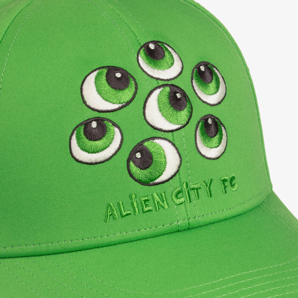 Mini Rodini-Green Alien Bunny Baseball Cap with Long Ears | Childrensalon Outlet