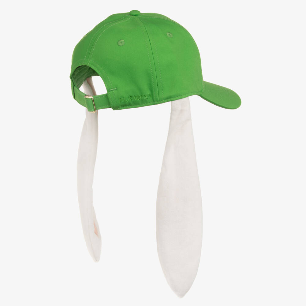 Mini Rodini-Green Alien Bunny Baseball Cap with Long Ears | Childrensalon Outlet