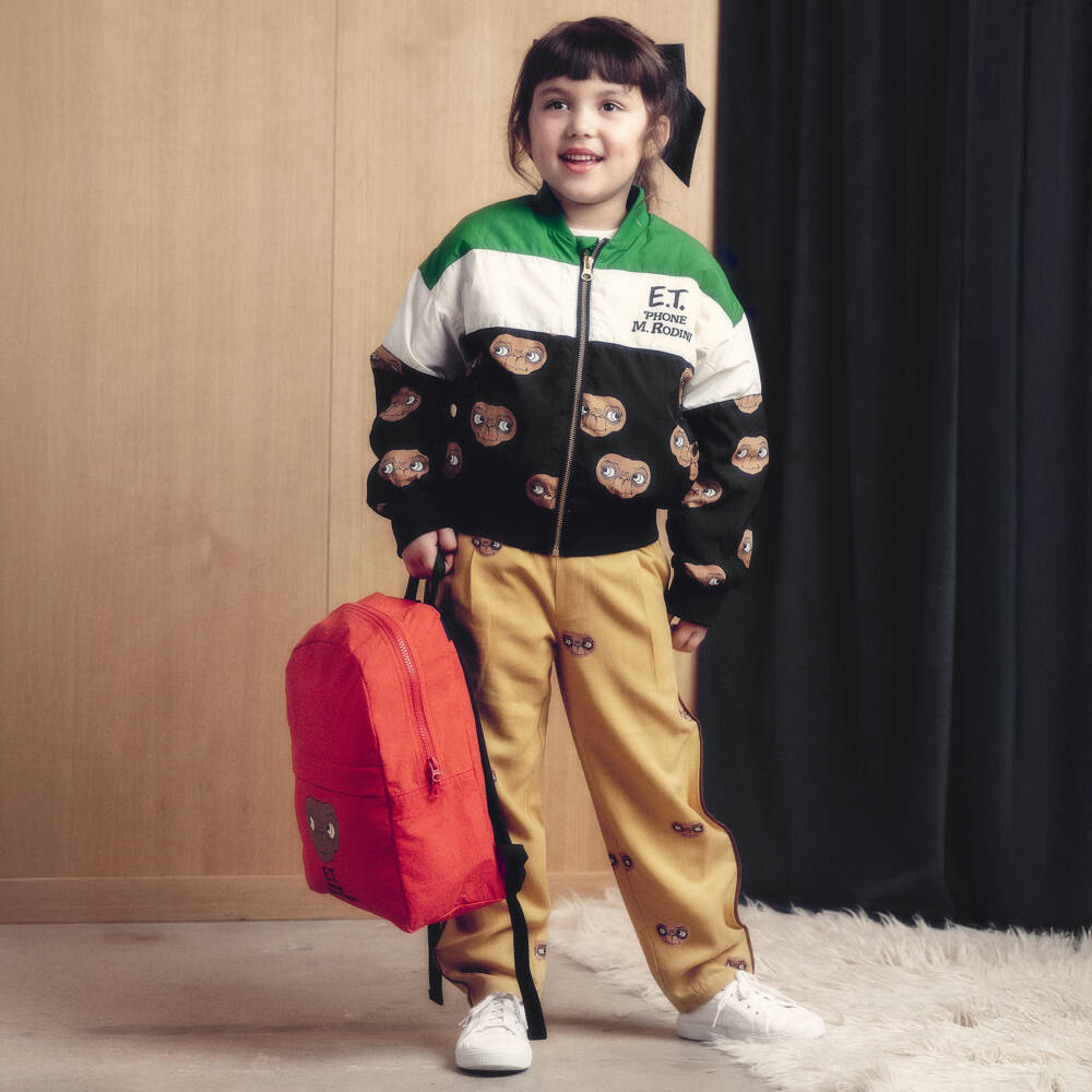 Mini Rodini-Green & Black Colourblock E.T. Bomber Jacket | Childrensalon Outlet