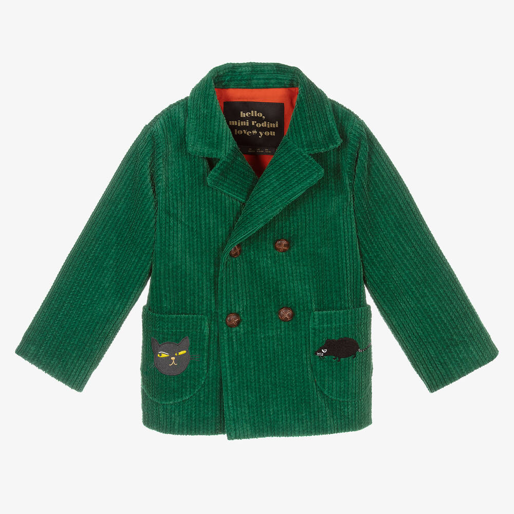 Mini Rodini - Зеленая вельветовая куртка | Childrensalon
