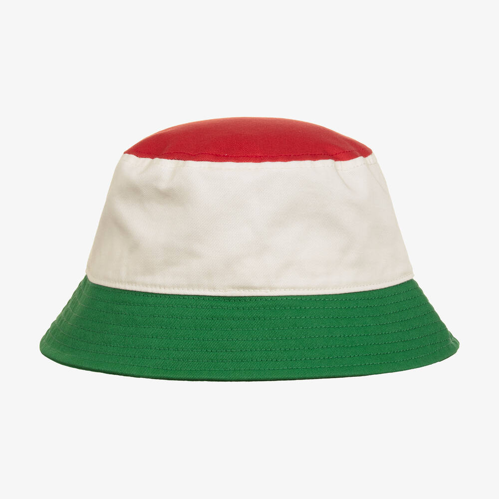 Mini Rodini-Green Organic Cotton Bucket Hat | Childrensalon Outlet