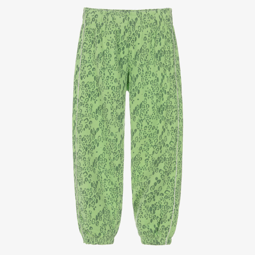 Mini Rodini-Green Organic Cotton Leopard Print Joggers | Childrensalon Outlet