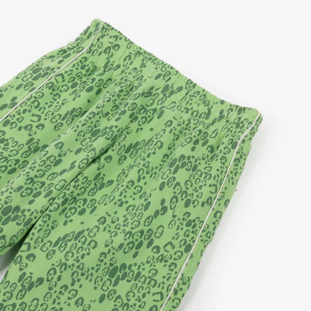 Mini Rodini-Green Organic Cotton Leopard Print Joggers | Childrensalon Outlet