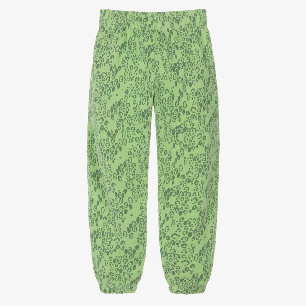 Mini Rodini-Green Organic Cotton Leopard Print Joggers | Childrensalon Outlet