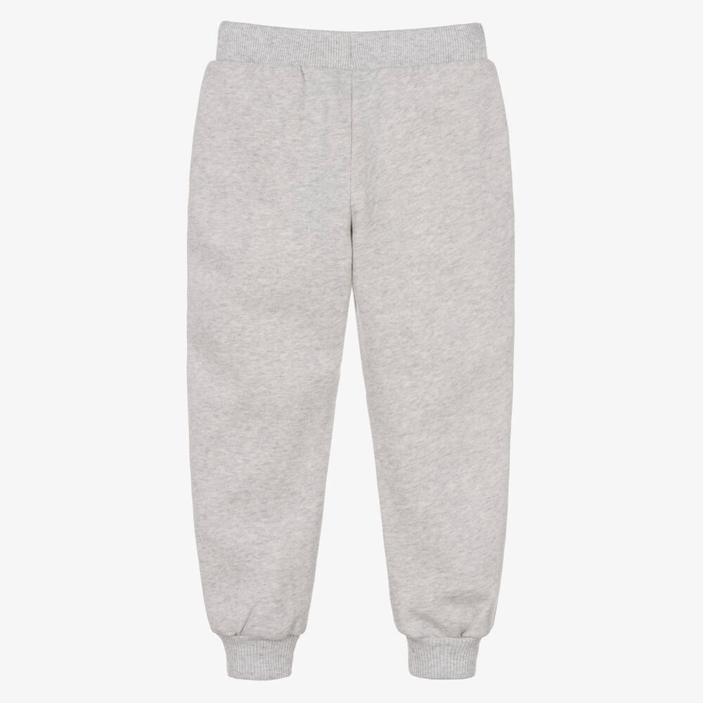 Mini Rodini-Grey Chef Cat Organic Cotton Joggers | Childrensalon Outlet