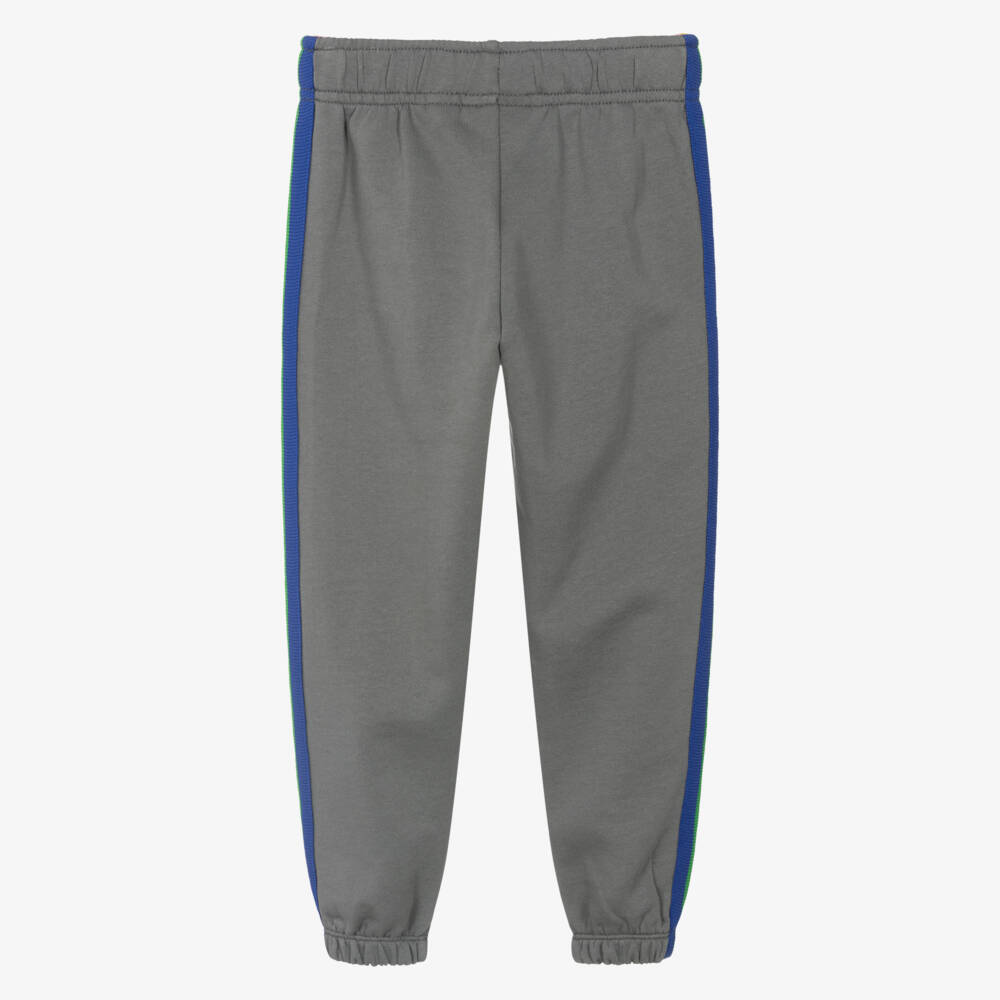 Mini Rodini-Grey Organic Cotton Rainbow Stripe Milky Way Joggers | Childrensalon Outlet