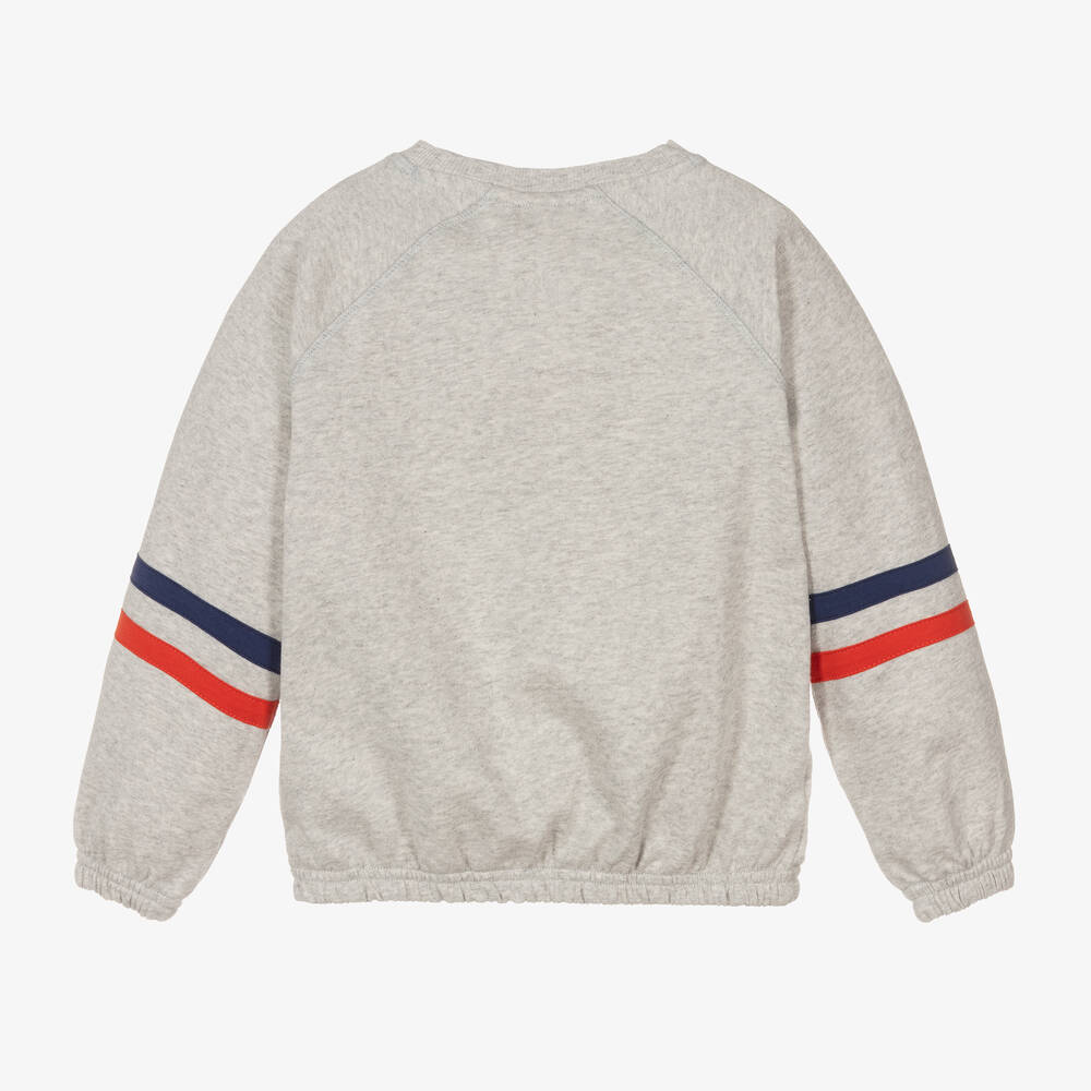 Mini Rodini-Grey Organic Cotton Sporty Sweatshirt | Childrensalon Outlet