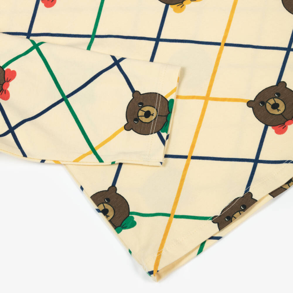 Mini Rodini-Ivory Bear Aop Ls T-shirt | Childrensalon Outlet