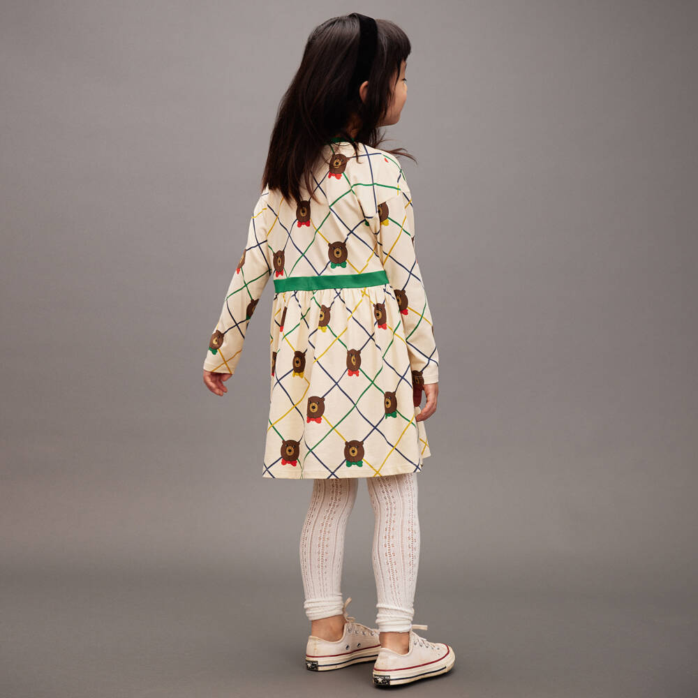 Mini Rodini-Ivory Bear Print Dress | Childrensalon Outlet