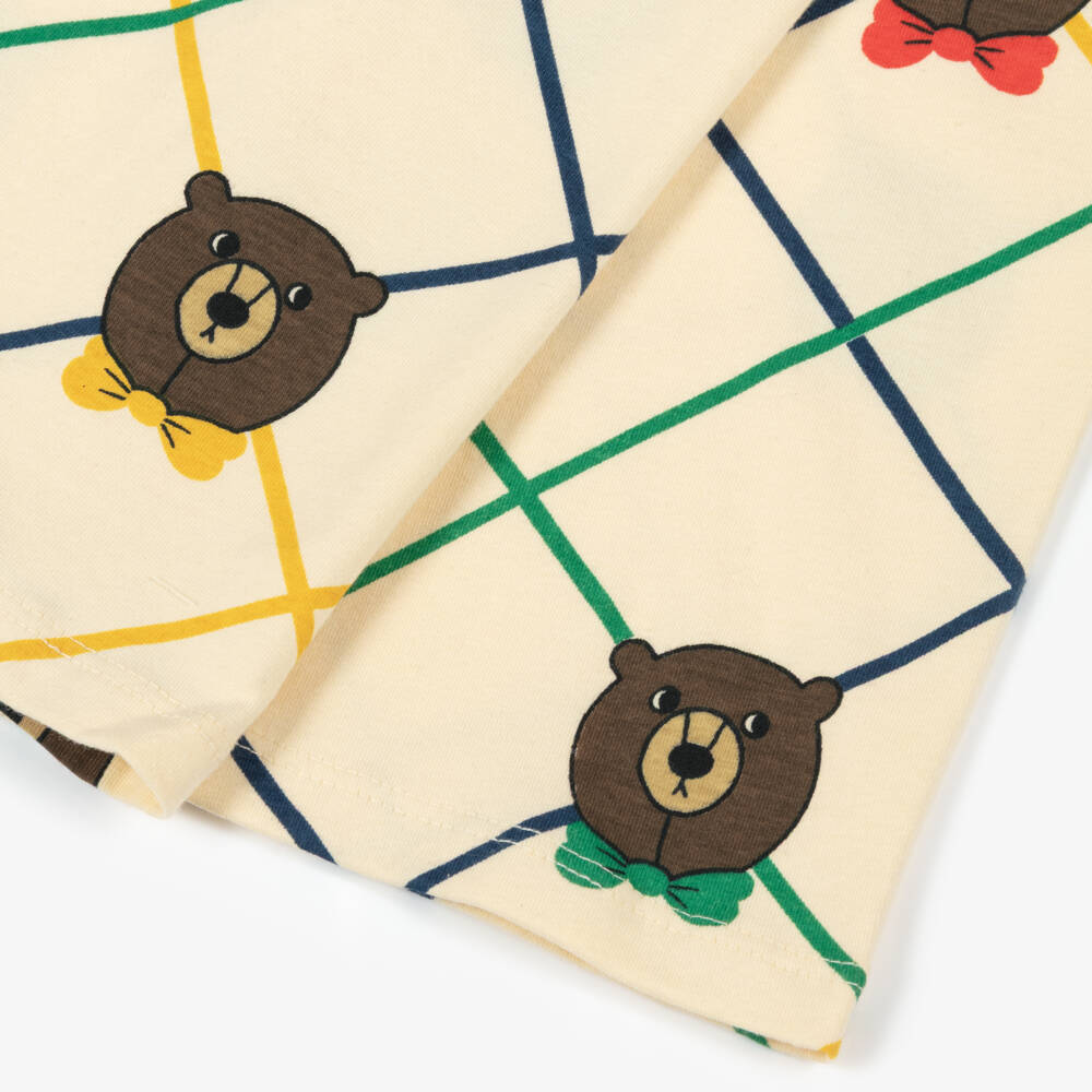 Mini Rodini-Ivory Bear Print Flare Trousers | Childrensalon Outlet