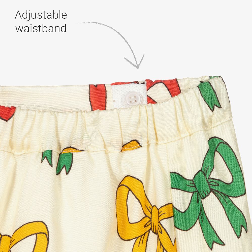 Mini Rodini-Ivory Bow Print Midi Skirt | Childrensalon Outlet