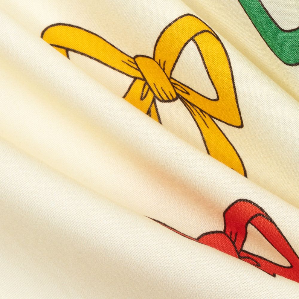 Mini Rodini-Ivory Bow Print Midi Skirt | Childrensalon Outlet