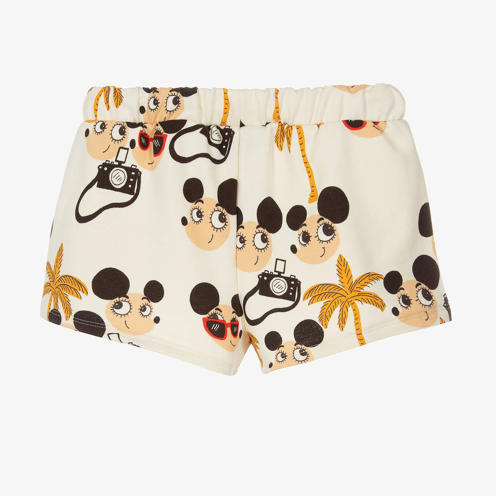 Mini Rodini-شورت قطن عضوي جيرسي لون عاجي | Childrensalon Outlet