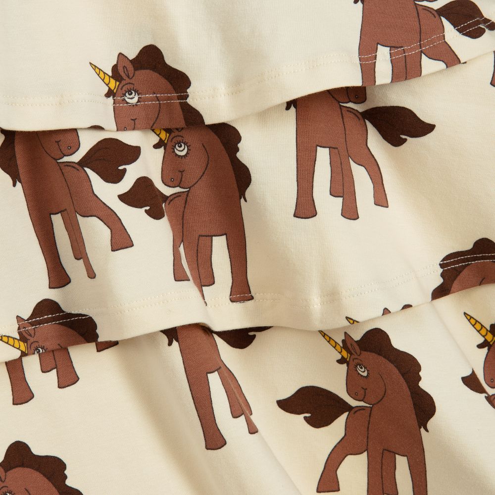 Mini Rodini-Ivory Cotton Unicorn Dress | Childrensalon Outlet