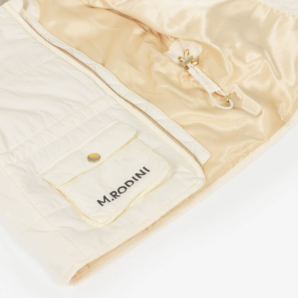 Mini Rodini-Ivory & Green Bird Lightweight Jacket | Childrensalon Outlet