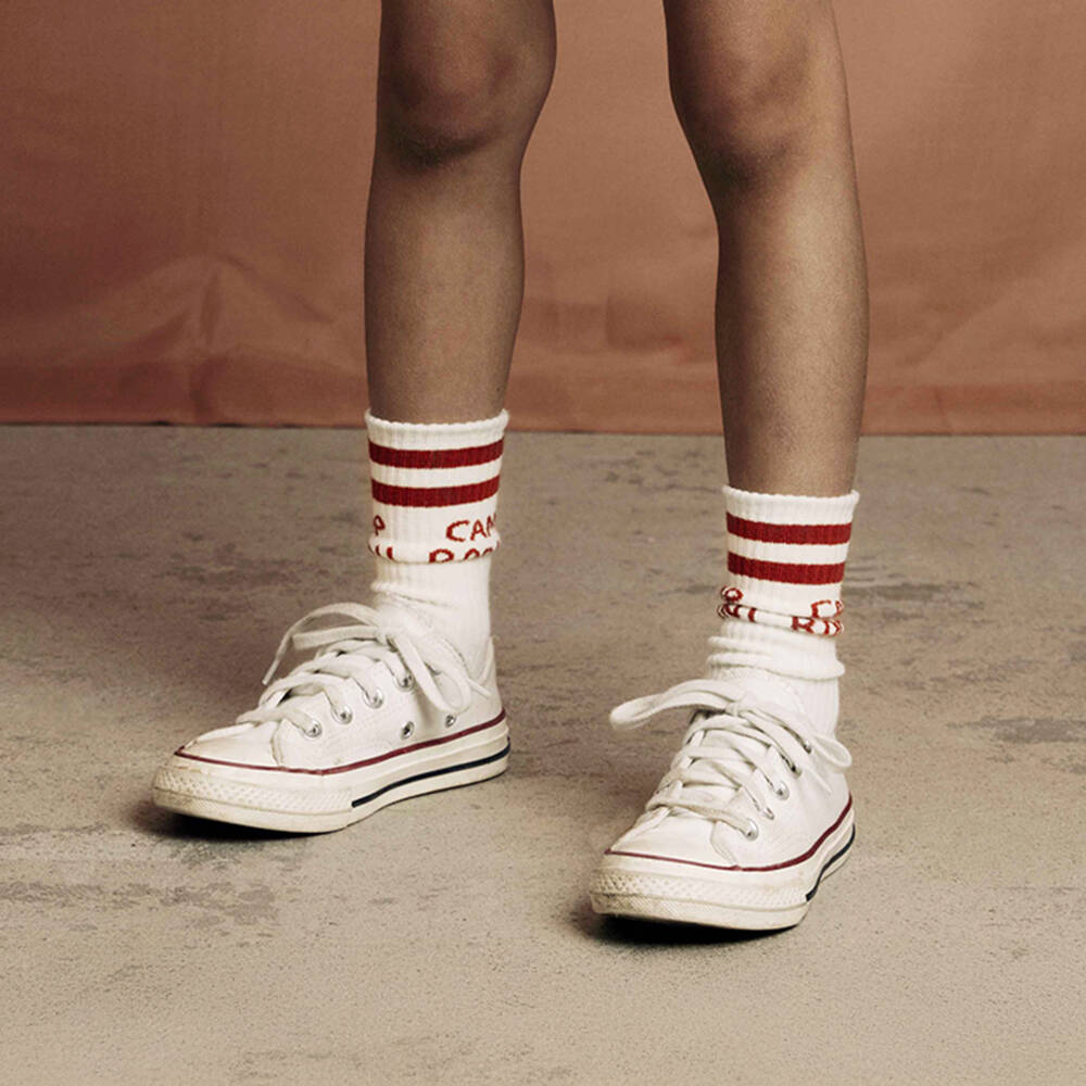 Mini Rodini-Ivory, Green & Red Cotton Socks (6 Pack) | Childrensalon Outlet