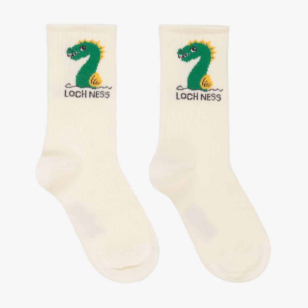 Mini Rodini - Ivory Loch Ness Socks | Childrensalon