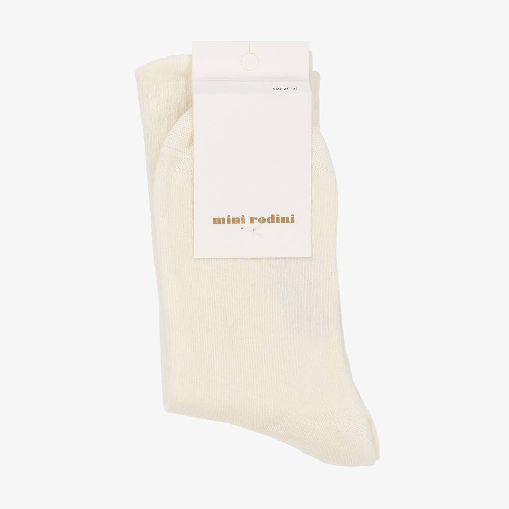 Mini Rodini-Кремовые носки с лох-несским чудовищем | Childrensalon Outlet