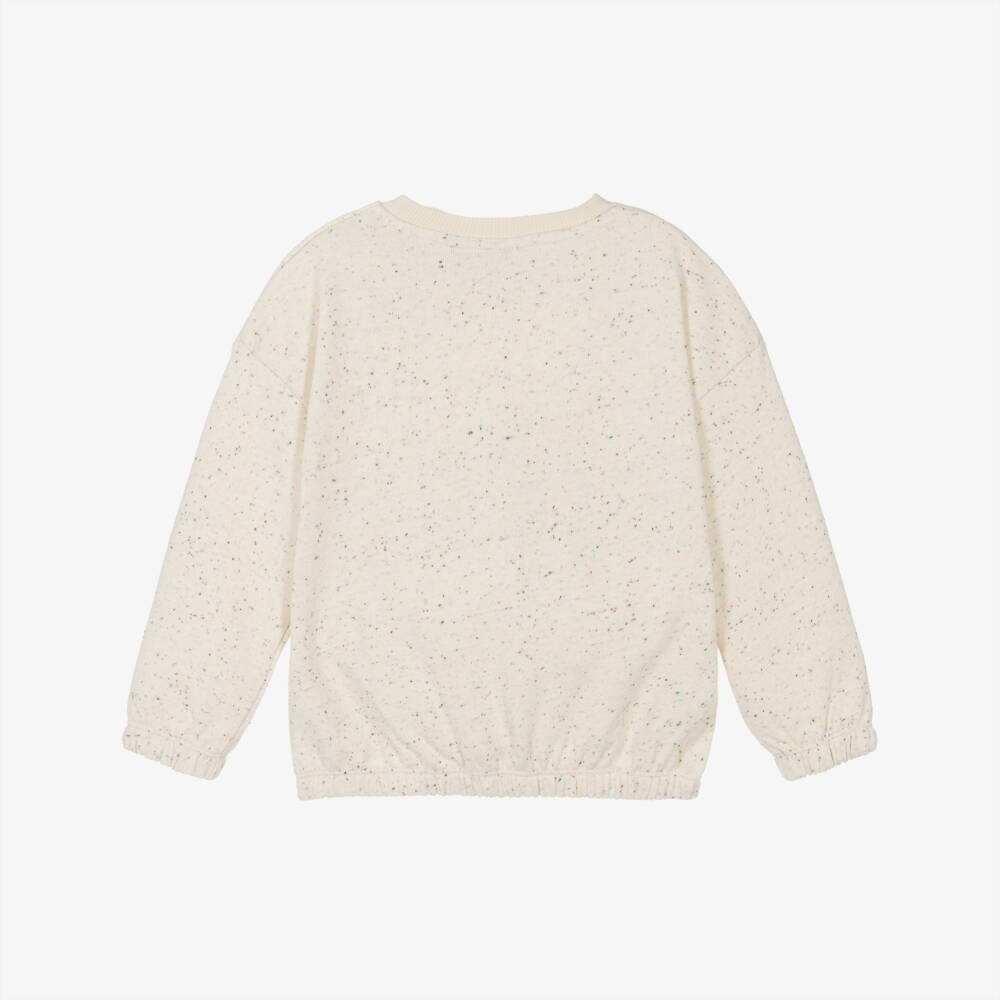 Mini Rodini-Ivory Organic Cotton Bird Sweatshirt | Childrensalon Outlet