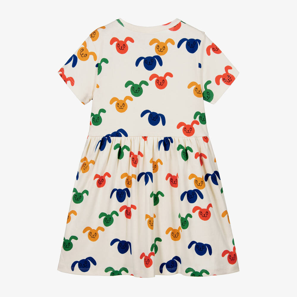 Mini Rodini-Кремовое платье из органического хлопка | Childrensalon Outlet