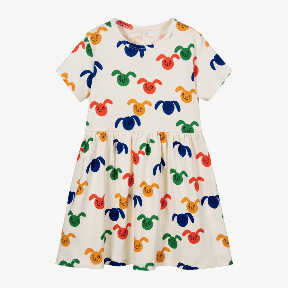 Mini Rodini-Ivory Organic Cotton Dress | Childrensalon Outlet