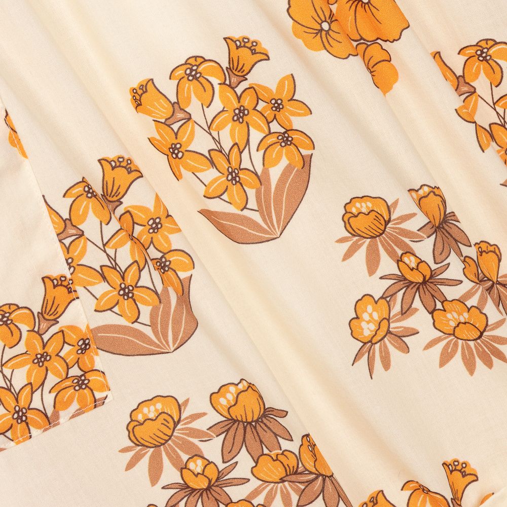 Mini Rodini-Кремовое платье из органического хлопка | Childrensalon Outlet