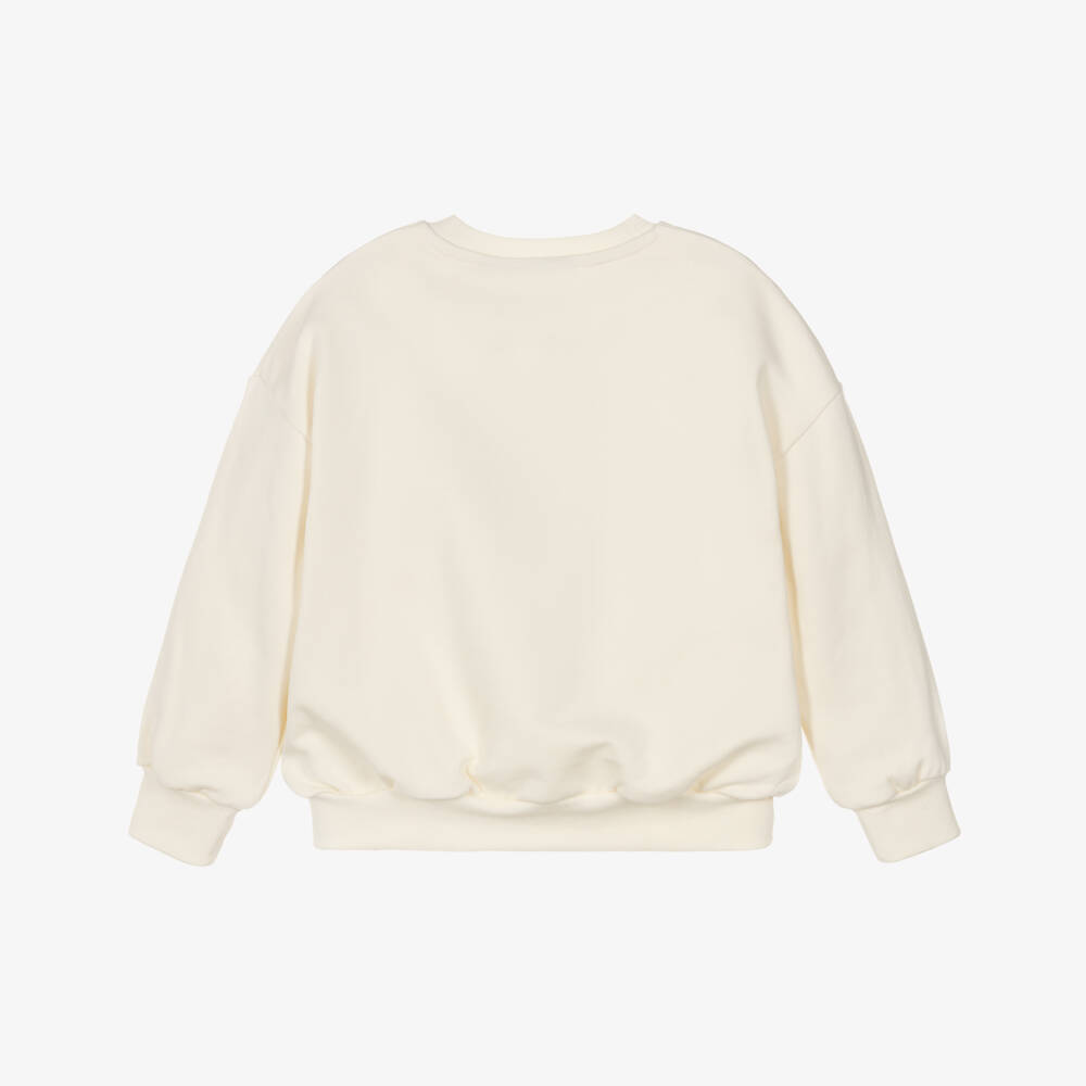 Mini Rodini-Ivory Organic Cotton Mini Rodini Society Sweatshirt | Childrensalon Outlet