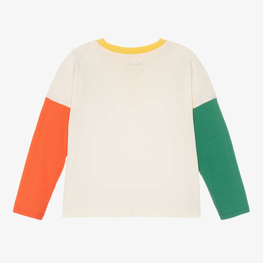 Mini Rodini-تيشيرت قطن عضوي لون عاجي | Childrensalon Outlet