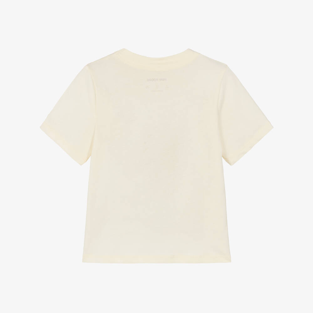 Mini Rodini-تيشيرت قطني بلون العاج مع رسمة شمس | Childrensalon Outlet