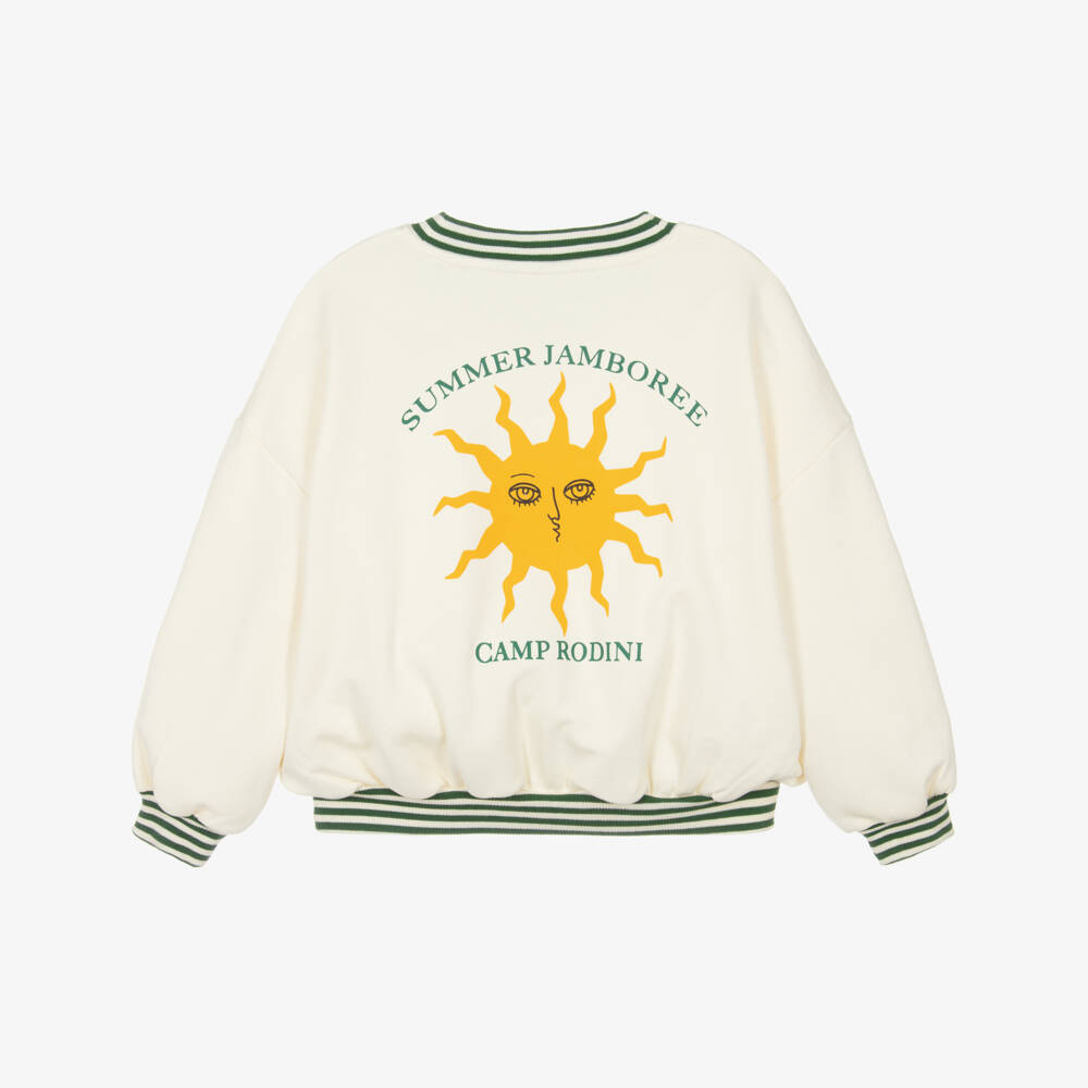 Mini Rodini-Кремовый свитшот с графикой солнца для детей | Childrensalon Outlet