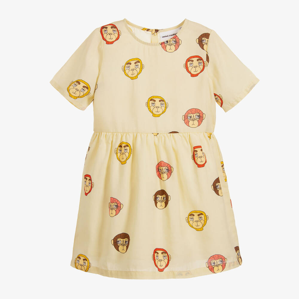 Mini Rodini-Ivory Tencel Monkey Dress | Childrensalon Outlet