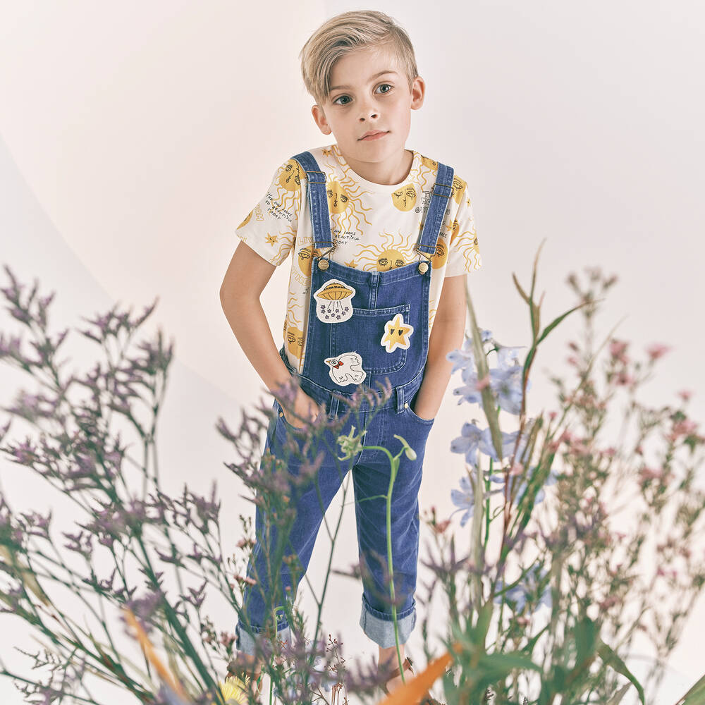 Ivory Boys Overalls & T-Shirt Ivory Boys Overalls & T-Shirt