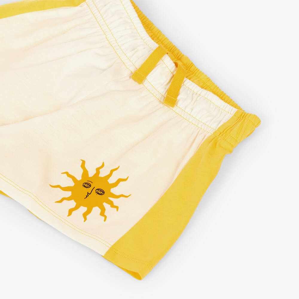 Mini Rodini-Кремовые и жёлтые шорты Sun для детей | Childrensalon Outlet