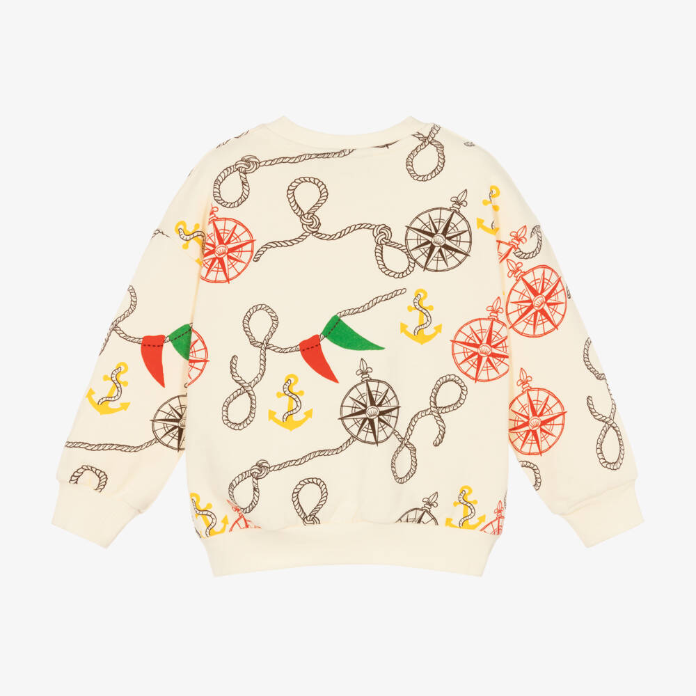 Mini Rodini-Junior Boys Ivory Nautical Jumper | Childrensalon Outlet