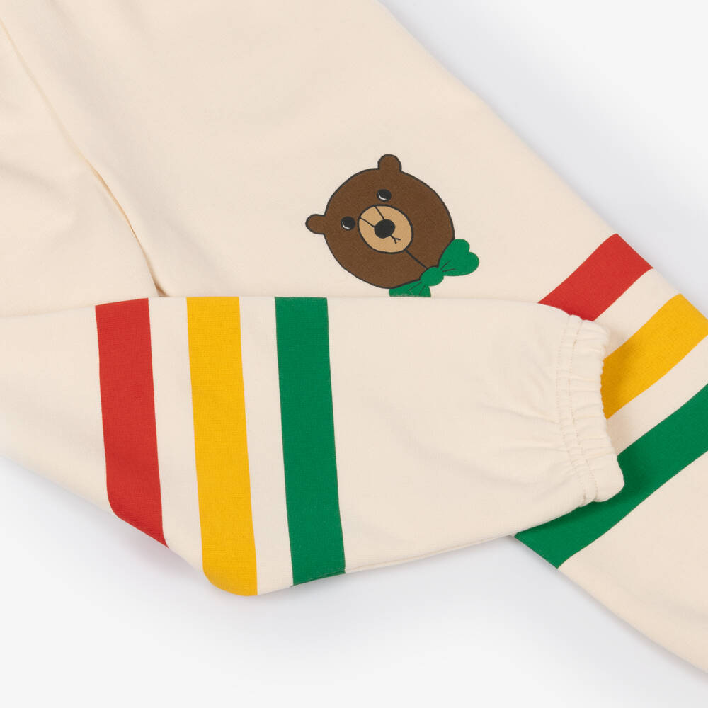 Mini Rodini-Junior Boys Ivory Striped Joggers | Childrensalon Outlet