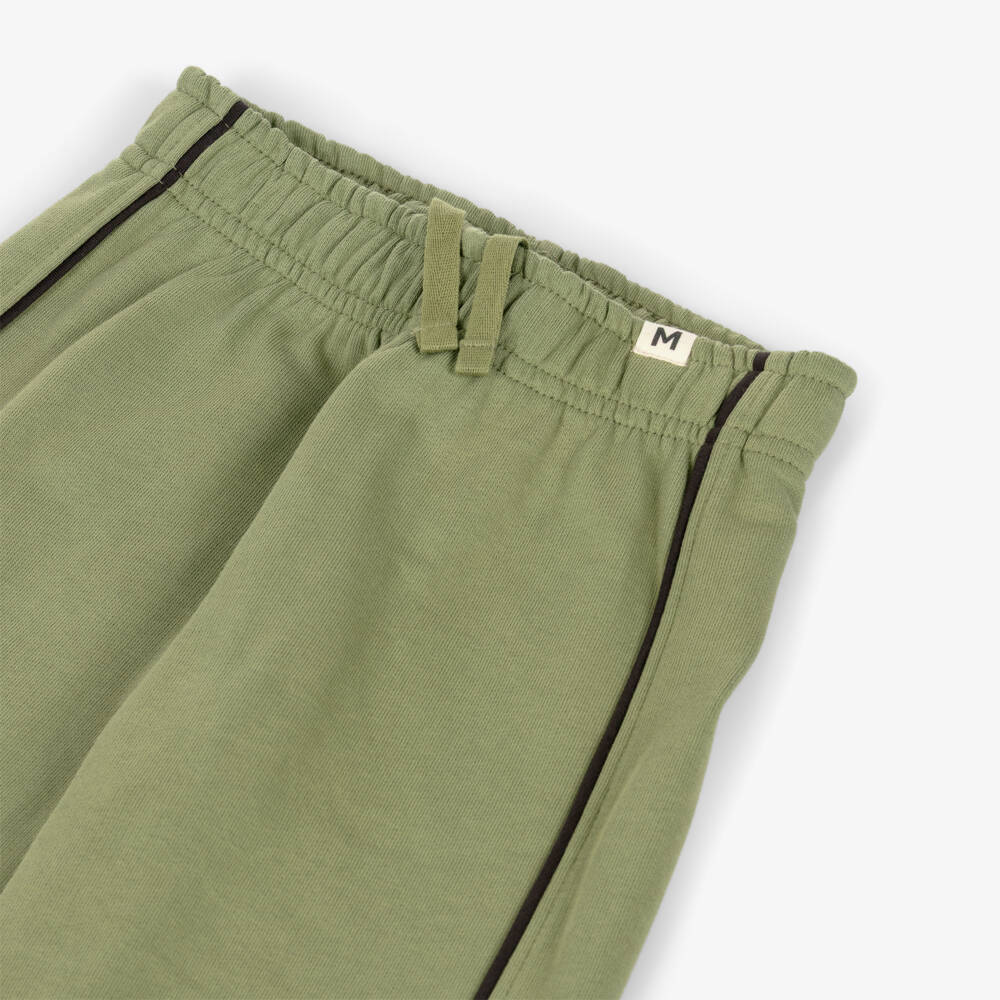 Mini Rodini-Khaki Green Organic Cotton Blackbird Joggers | Childrensalon Outlet