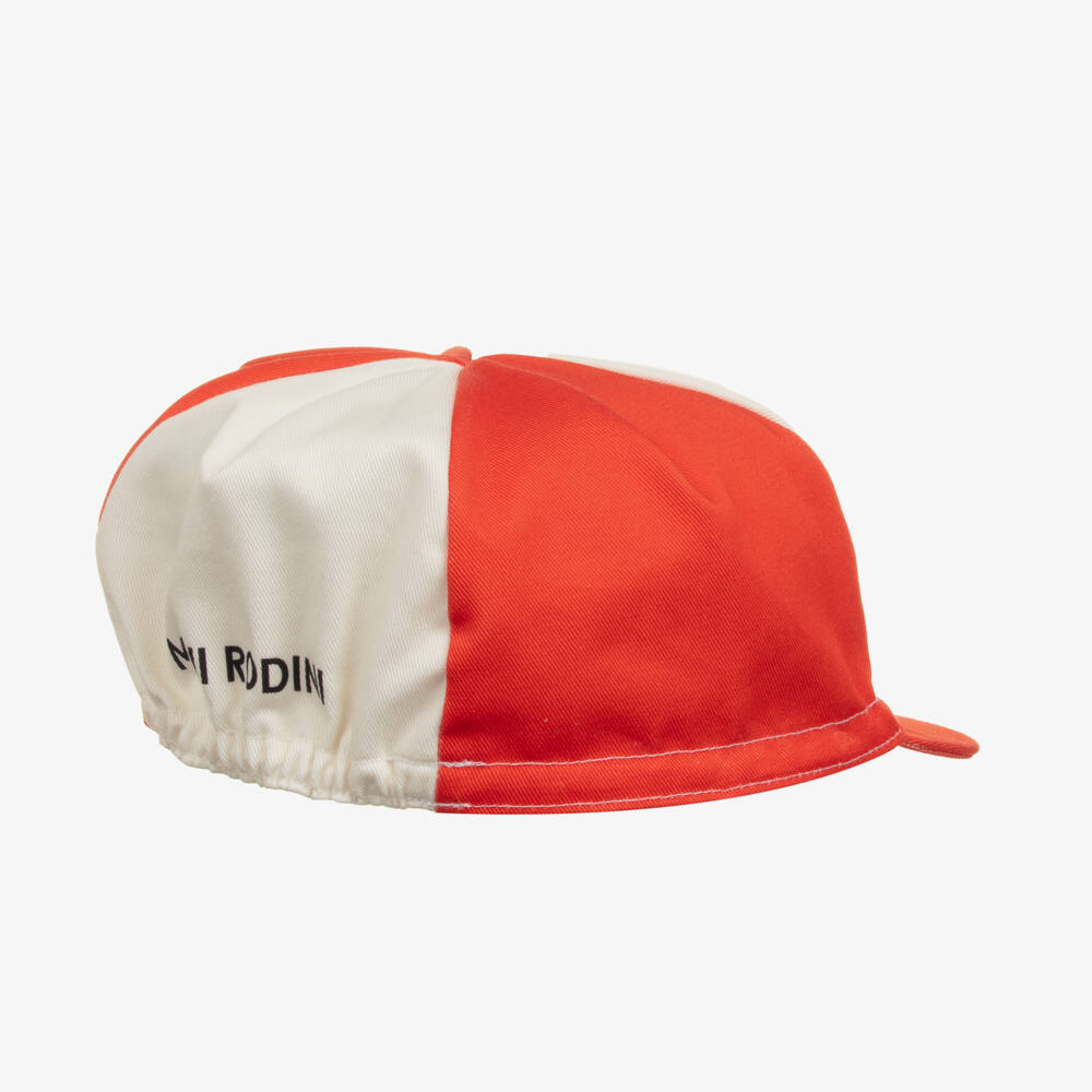 Mini Rodini-Orange & Ivory Organic Cotton Hound Dog Cap | Childrensalon Outlet