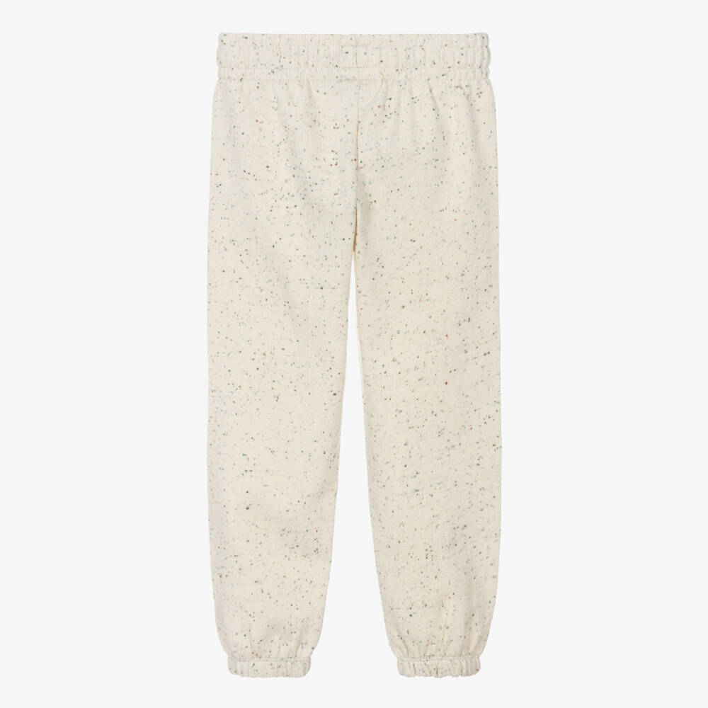 Mini Rodini-Organic Beige Joggers with Bird Print | Childrensalon Outlet