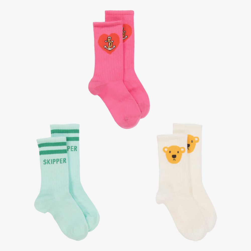 Mini Rodini - Chaussettes coton Bon voyage (x 3) | Childrensalon