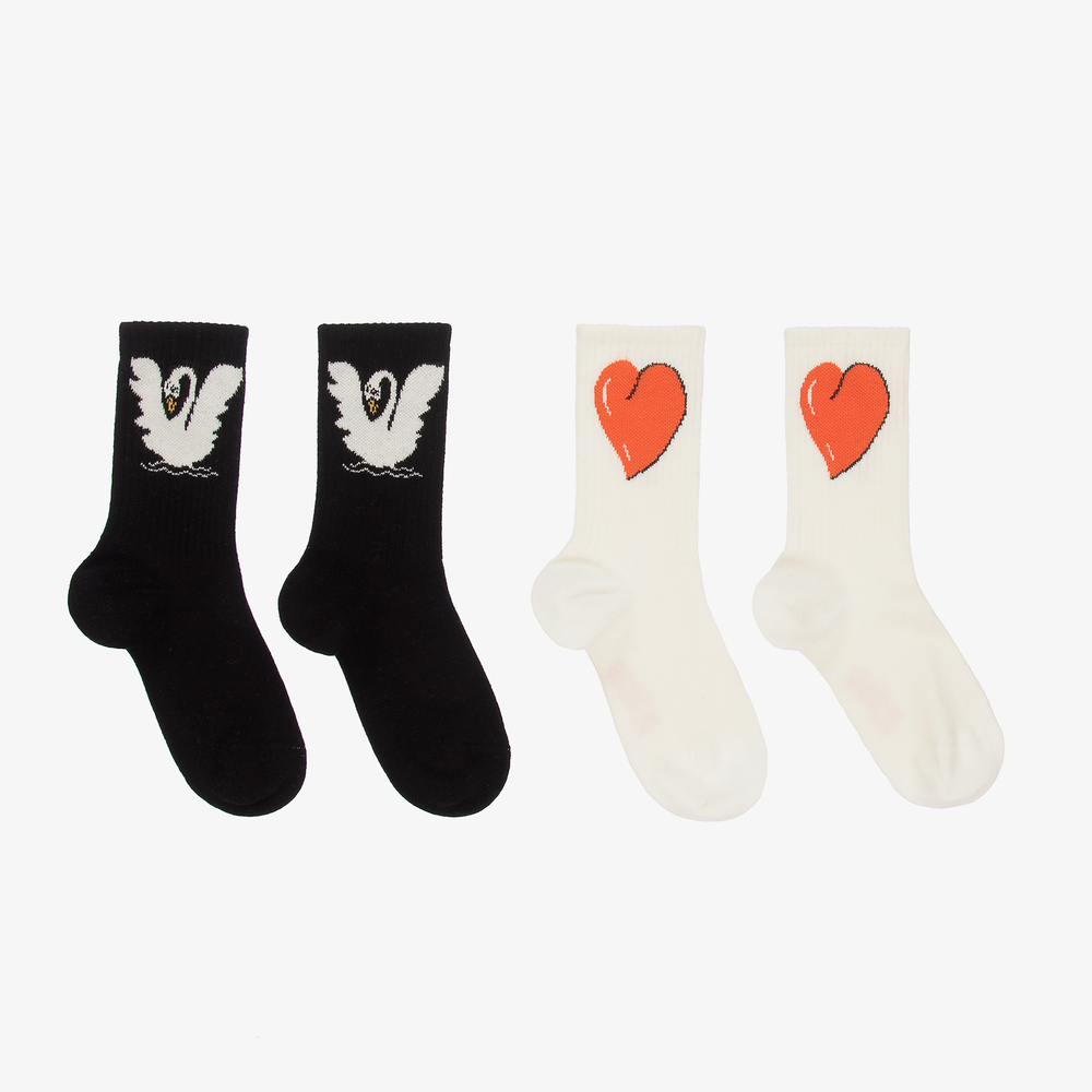 Mini Rodini-Organic Cotton Socks (2 Pack) | Childrensalon Outlet